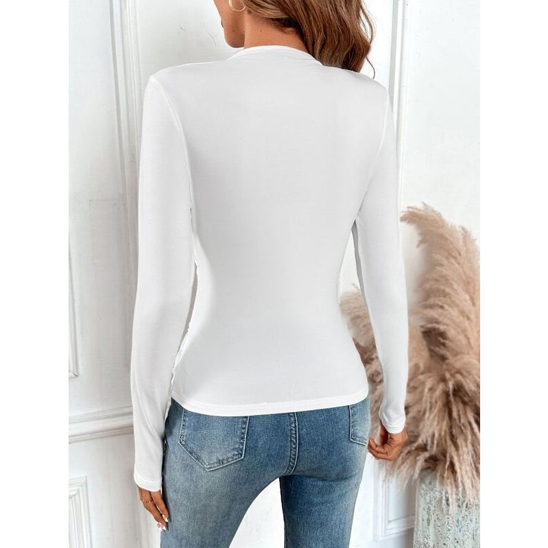 Áo tay dài nữ JUNE.SG Áo thun tay dài nữ ôm body D063