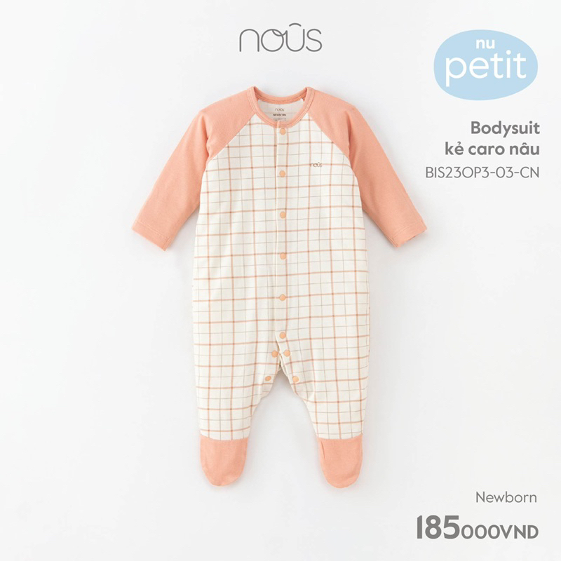 Bộ Nous liền dài có tất màu trắng newborn các mẫu