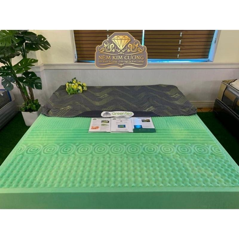 Đệm foam trà xanh vải lạnh massage 5 vùng Kim Cương FARLEY chính hãng nệm Kim Cương cao cấp giá rẻ nhất thị trường
