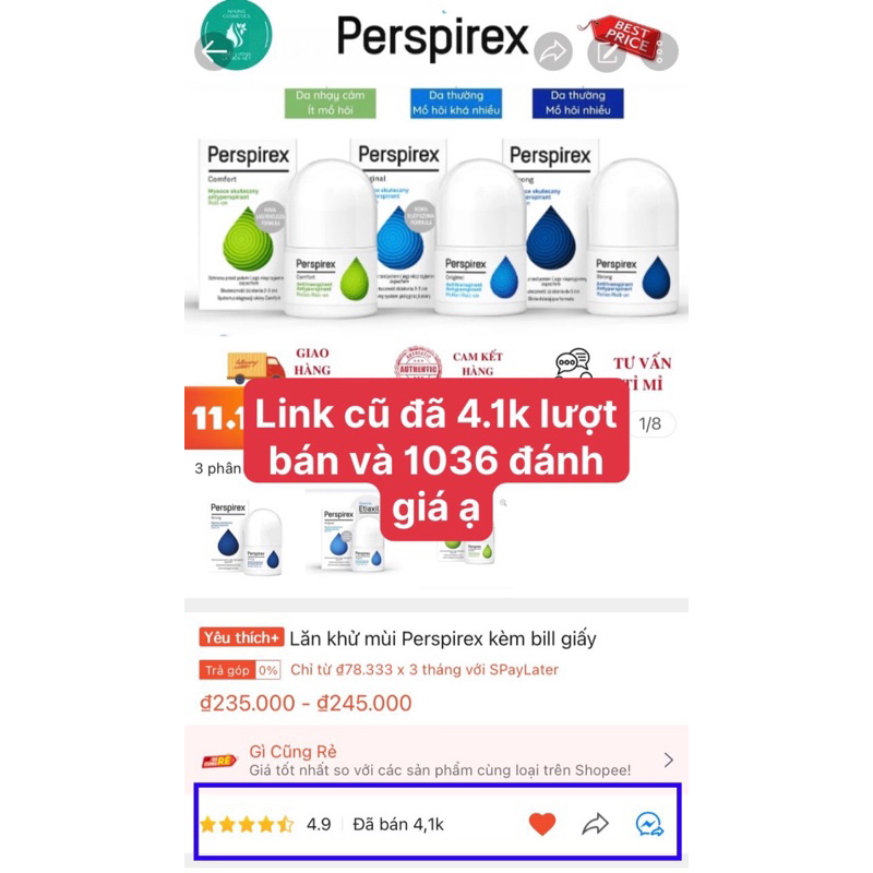 LĂN KHỬ MÙI PERSPIREX STRONG CHO DA KHỎE, MỒ HÔI NHIỀU