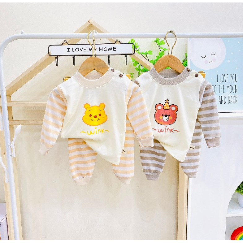 Đồ bộ bé trai , đồ bộ bé gái chất nỉ kẻ cho bé từ 5kg đến 15kg