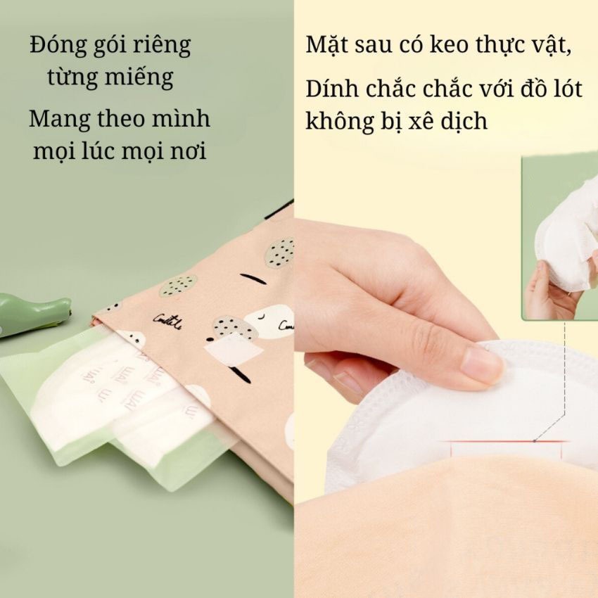 Miếng lót thấm sữa WAI siêu thấm chống tràn, túi 100 miếng