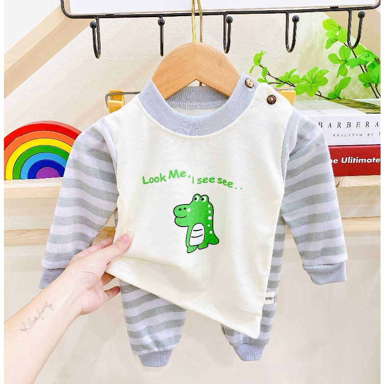 Đồ bộ bé trai , đồ bộ bé gái chất nỉ kẻ cho bé từ 5kg đến 15kg