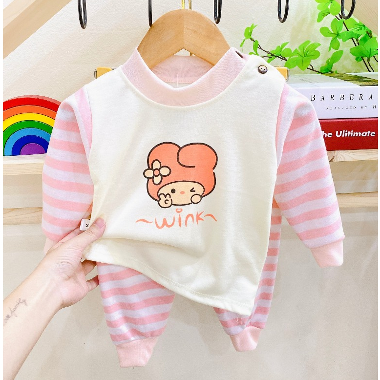 Đồ bộ bé trai , đồ bộ bé gái chất nỉ kẻ cho bé từ 5kg đến 15kg