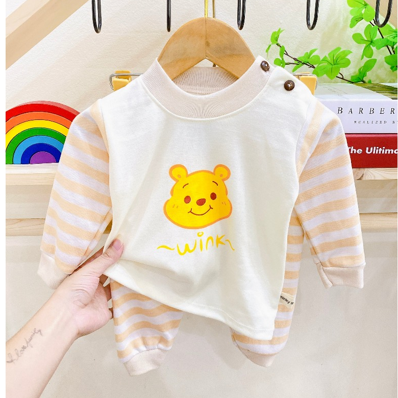 Đồ bộ bé trai , đồ bộ bé gái chất nỉ kẻ cho bé từ 5kg đến 15kg