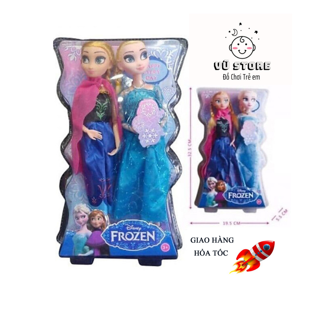 Búp bê Babier Elsa&Anna 30cm Có Khớp Cho Bé Gái Khuôn Mặt Xinh Xắn, Chất Liệu An Toàn