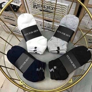 Tất nam nữ cổ ngắn basic 4 màu mềm mịn