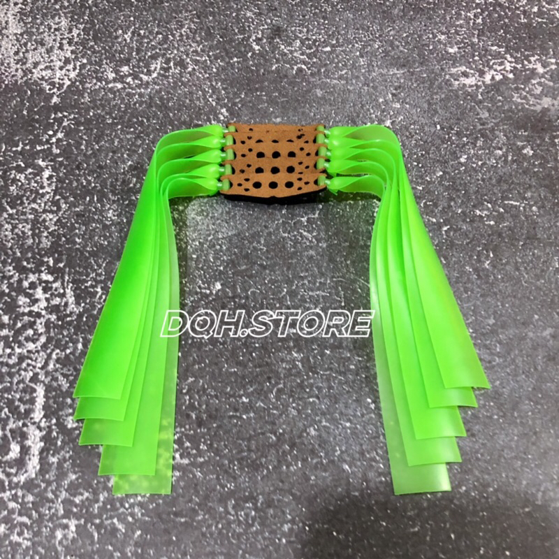 Dây thun cao su chính hãng USOPP BAND màu xanh lá đã buộc sẵn da 3 lỗ sử dụng cho ná cao su