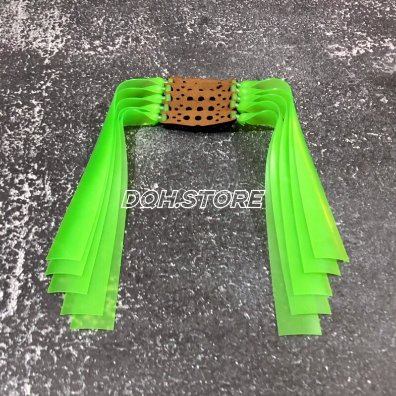 Dây thun cao su chính hãng USOPP BAND màu xanh lá đã buộc sẵn da 3 lỗ sử dụng cho ná cao su