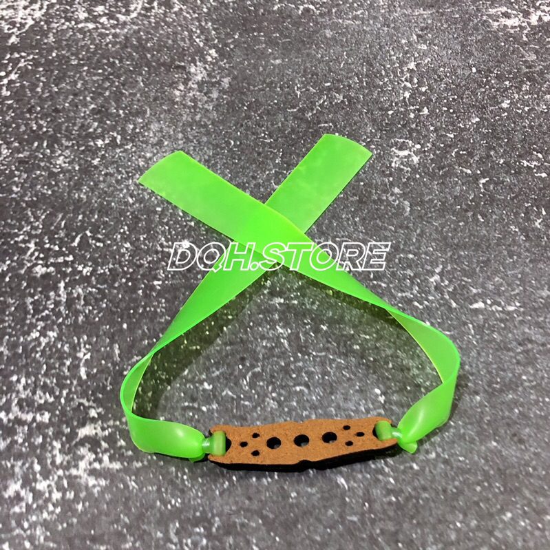 Dây thun cao su chính hãng USOPP BAND màu xanh lá đã buộc sẵn da 3 lỗ sử dụng cho ná cao su