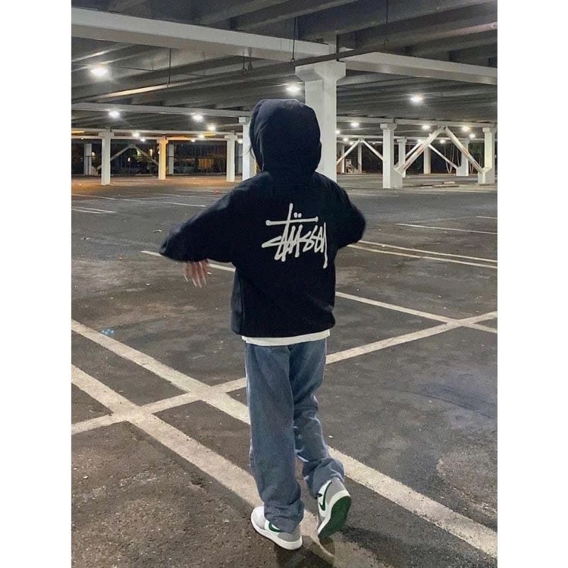 Áo khoác hoodie-Áo khoác zip nữ localbrand nỉ tàu 2 lớp dày mịn, Panacea.Studio