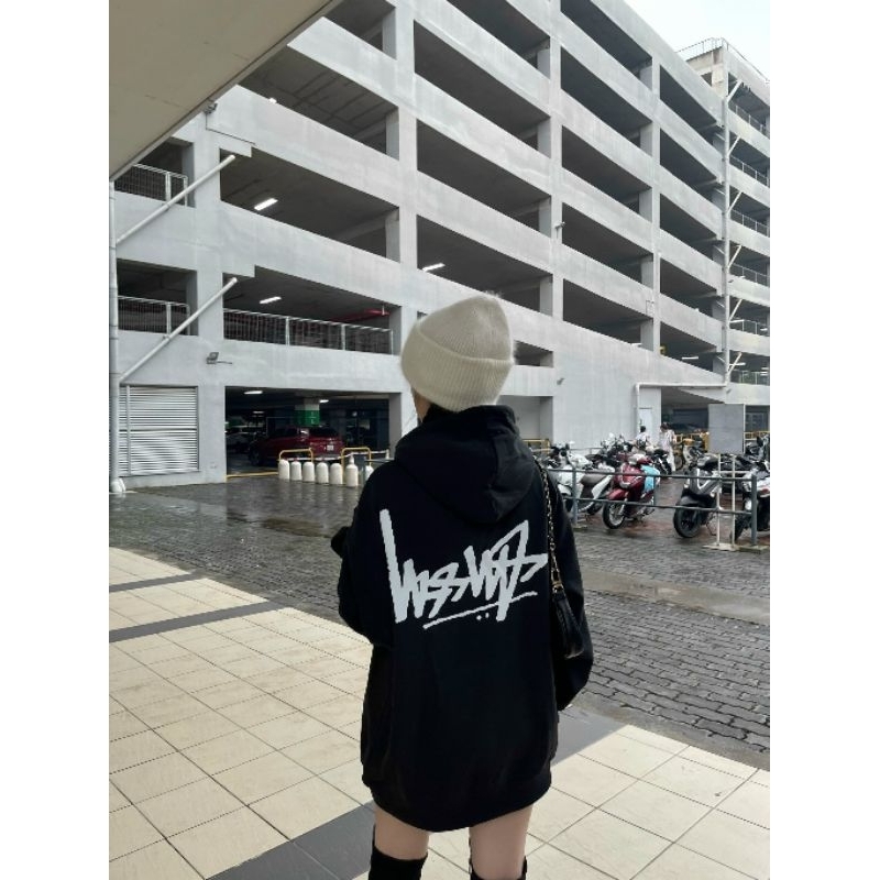 Áo khoác hoodie-Áo khoác zip nữ localbrand nỉ tàu 2 lớp dày mịn, Panacea.Studio