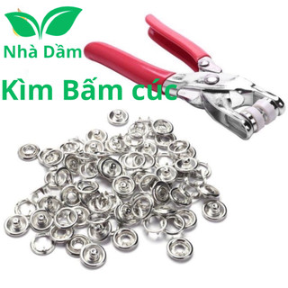 Kìm bấm cúc đa năng - tặng kèm hộp 100 chi tiết cúc áo - bấm cúc quần, bấm cúc áo, bấm cúc dây nit tiện lợi
