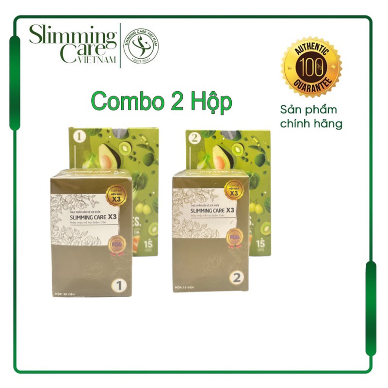 Combo 2 hộp Viên uống Thảo mộc giảm cân Slimming Care X3 + Detox