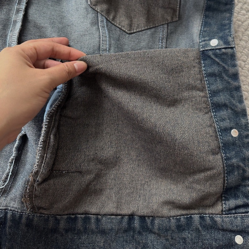 Áo Khoác Jean wash LOANG Form Rộng Unisex Nam Nữ - Áo khoác bò denim Jaystoree 🖤