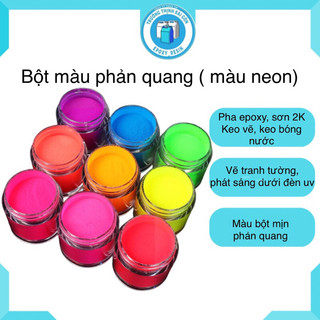 Màu Bột Phản Quang (Huỳnh Quang) Phát Sáng Dưới Tia Đèn UV Hũ 50g - Trường Thịnh Sài Gòn