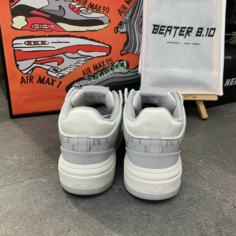 GIÀY MLB CHUNKY LINER MID DENIM MONOGRAM NY YANKEES XÁM