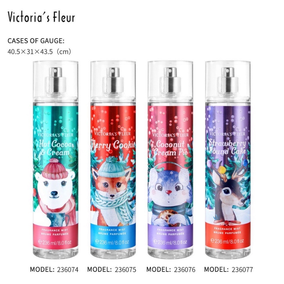 Xịt Body VICTORIA FLEUR Hương Bánh Dâu 236ml NO.236077