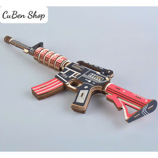 Đồ chơi lắp ráp 3D gỗ - Mô hình M4 Asaul rifle cắt laser