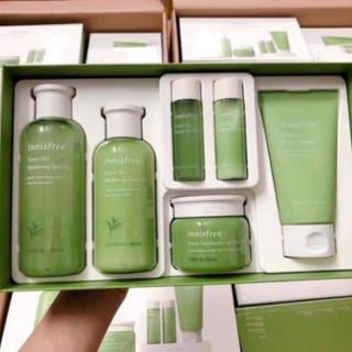 Bộ Kem Dưỡng Trắng Da Set INNISFREE Trà Xanh 6 Món Hàn Quốc tách set không hộp giấy