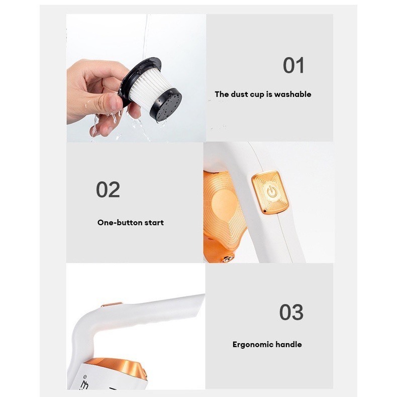 Cây Hút Bụi Lau Nhà Pin Sạc Không Dây Cao Cấp Tự Động Giặt Vắt Khô Bơm Nước Tùy Chỉnh Công Suất 1800w