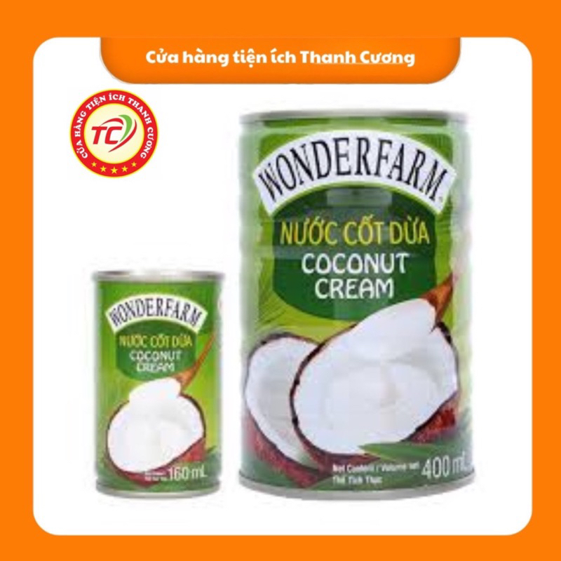 Nước Cốt Dừa Wonderfarm 160g/400g