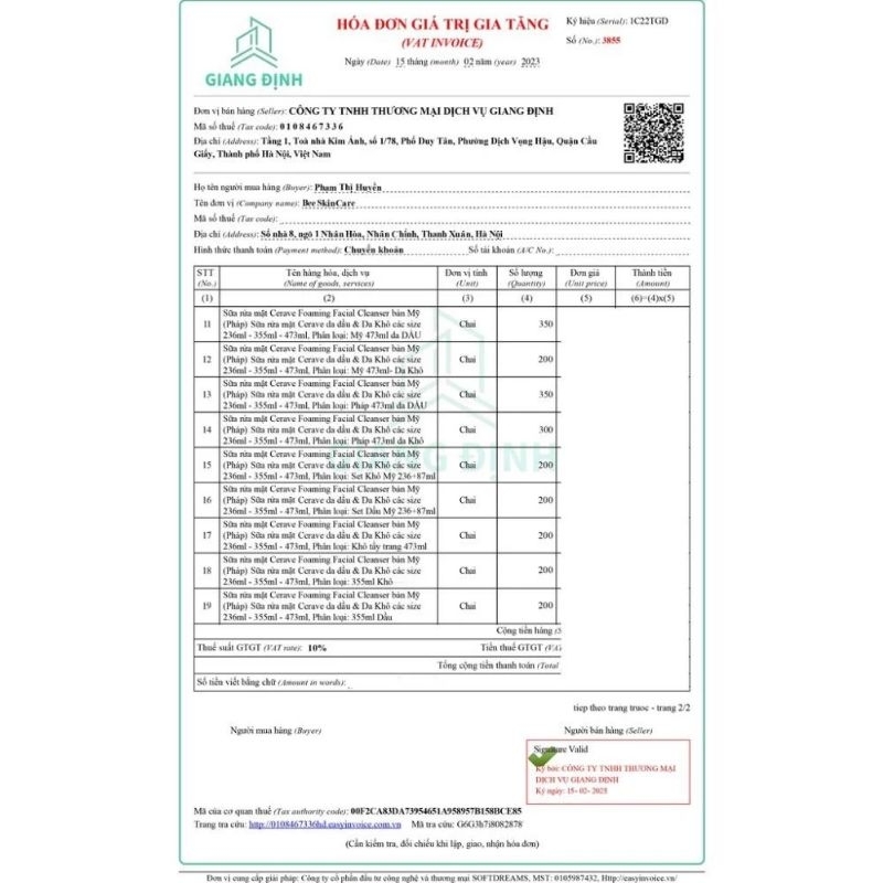 Sữa Rửa Mặt Cerave Foaming Facial Cleanser Dịu Nhẹ