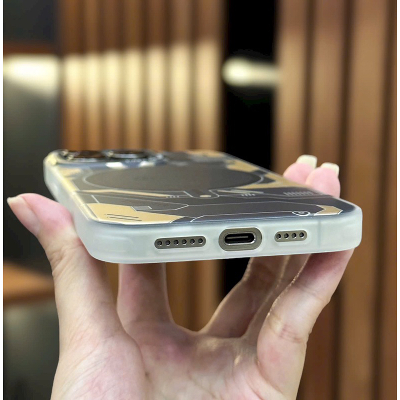 Ốp lưng DEVIA phản quang thiết kế bảng mạch độc đáo Iphone 15 Pro, 15 Pro Max hỗ trợ sạc không dây chính hãng