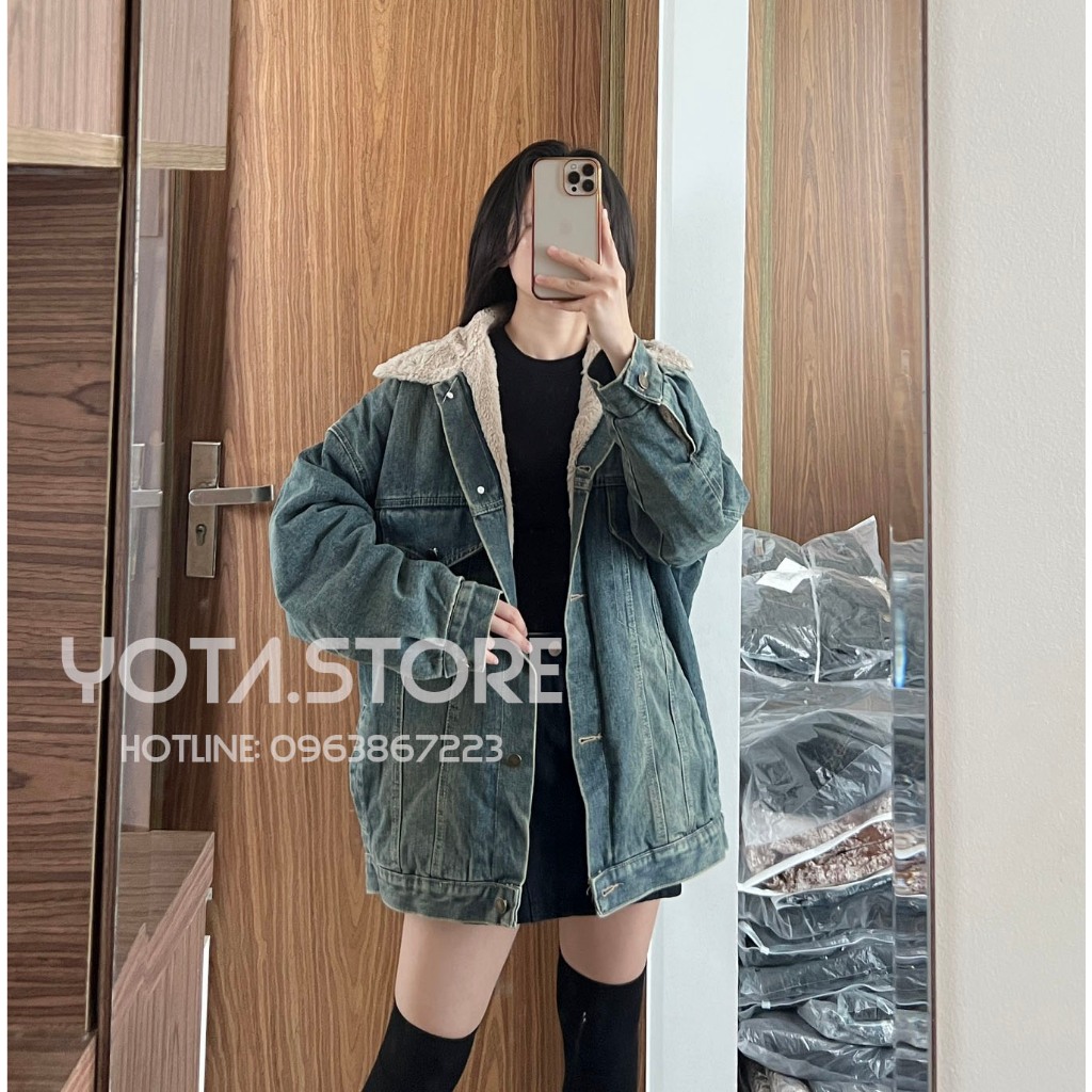 Áo khoác jeans lót lông - G111