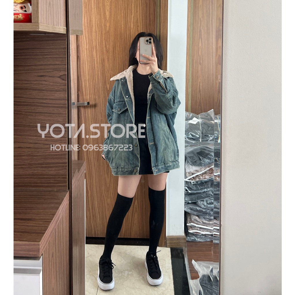 Áo khoác jeans lót lông - G111