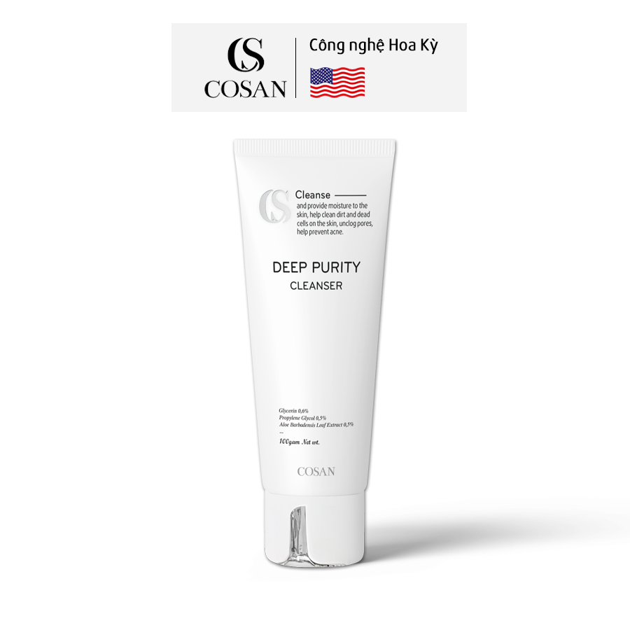 Sữa rửa mặt Cosan Deep Purity Cleanser 100G - Ngừa mụn, sạch dầu nhờn hiệu quả