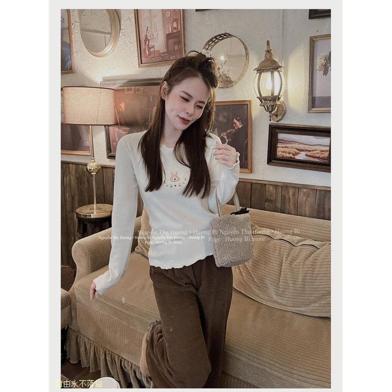 Áo len nỉ thêu hình thỏ zarrra