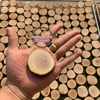 Lát gỗ tròn 1cm 3cm 5cm 7cm 9cm 11cm decor trang trí