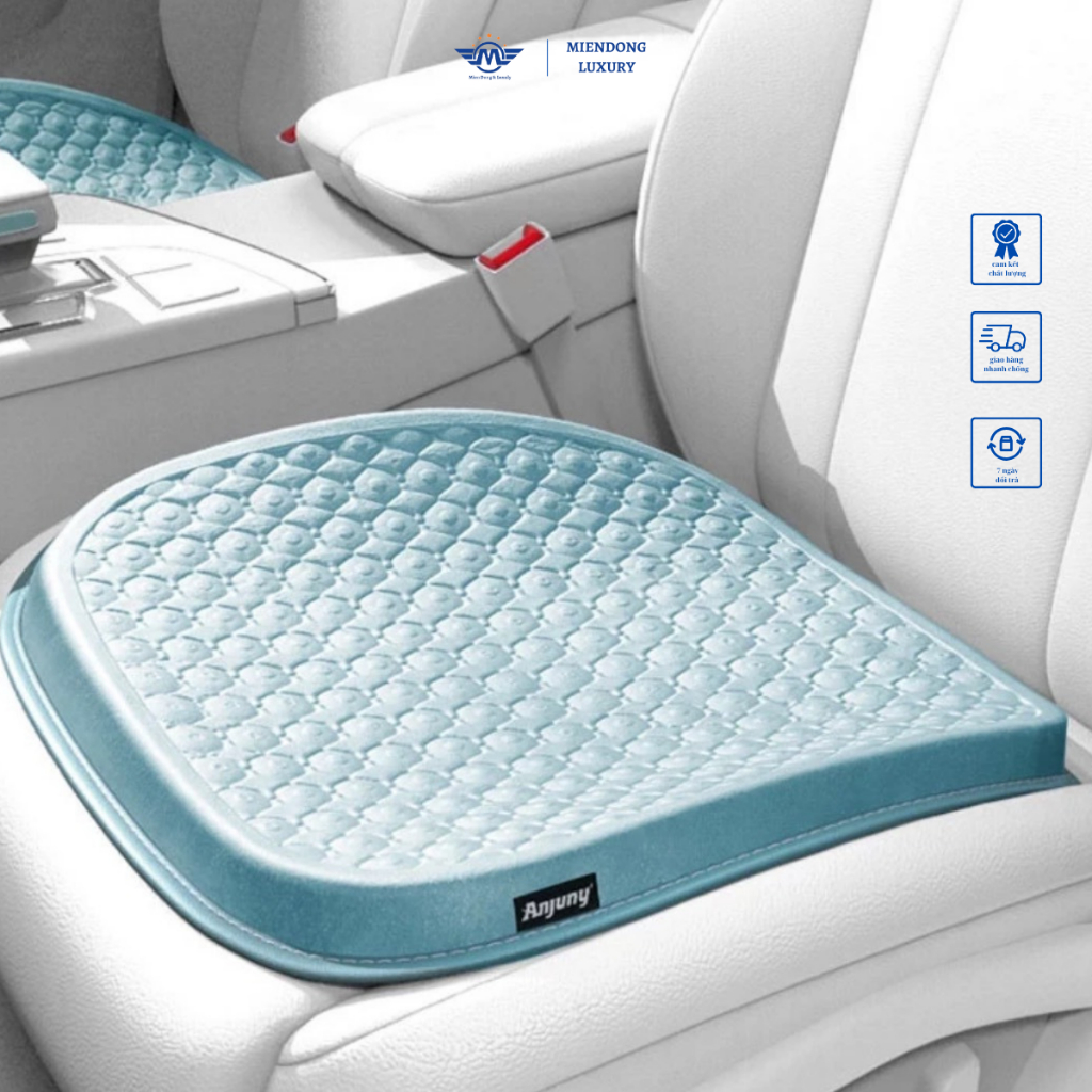Đệm ngồi ô tô 3D mát lạnh thoáng khí MienDong & Luxury thế hệ mới, Giảm áp lực lên mông