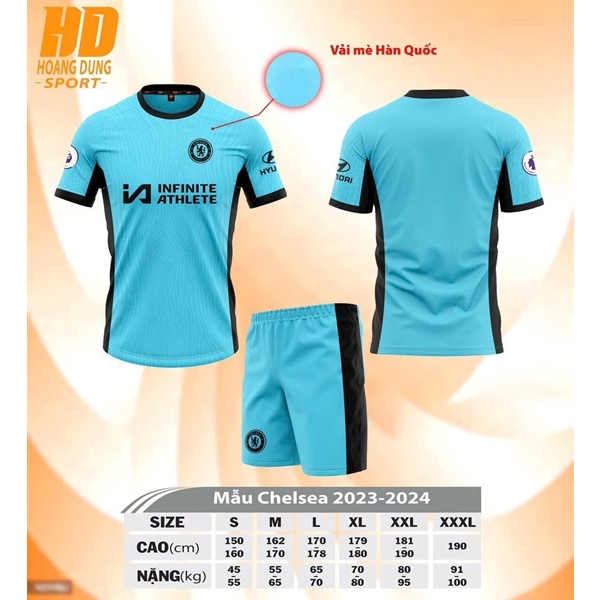 Quần áo bóng đá,đồ đá banh CLB CHELSEA 2023-2024 chuẩn thi đấu,thấm hút mồ hôi cực đẹp - sport hoàng phúc