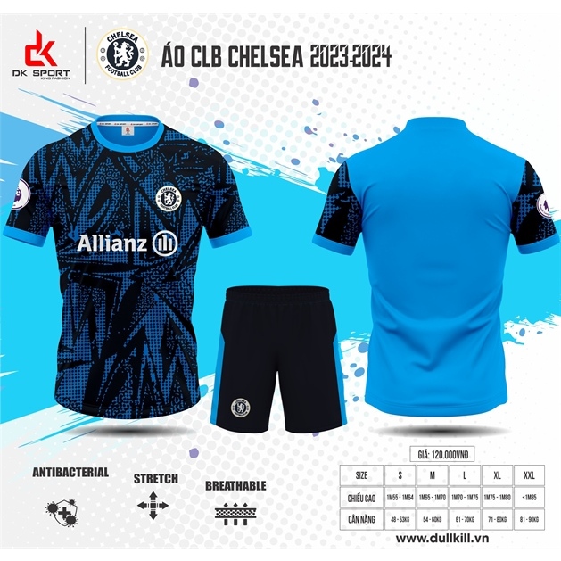 Quần áo bóng đá,đồ đá banh CLB CHELSEA 2023-2024 chuẩn thi đấu,thấm hút mồ hôi cực đẹp - sport hoàng phúc