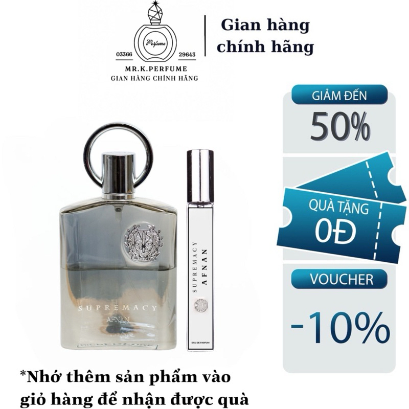 10ml Afnan Supremacy Silver chính hãng | Nước hoa nam