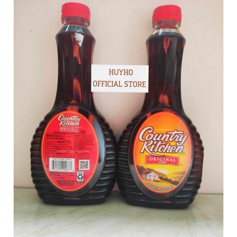 Xi Rô Bắp Country Kitchen Original Syrup Maple American chai 710ml