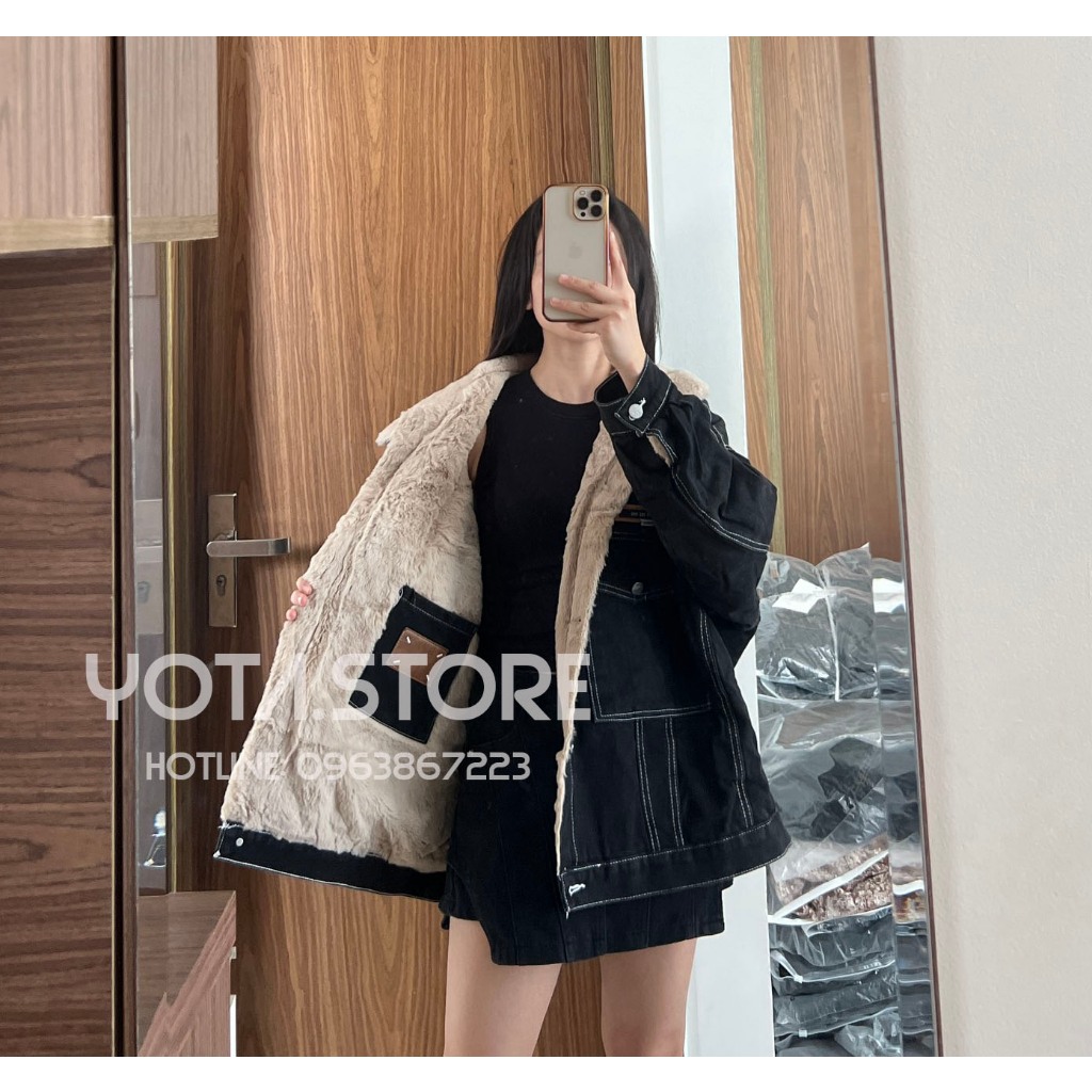 Áo khoác jeans lót lông - G119