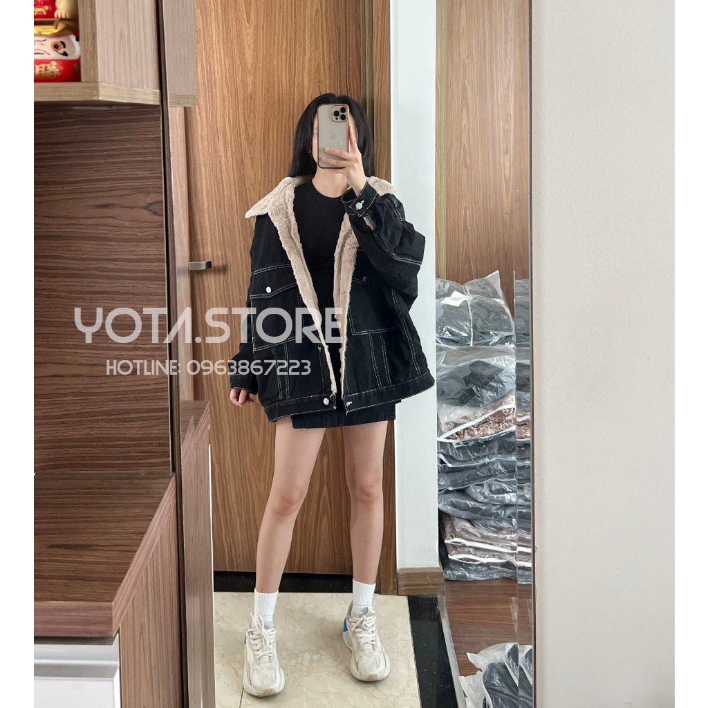 Áo khoác jeans lót lông - G119