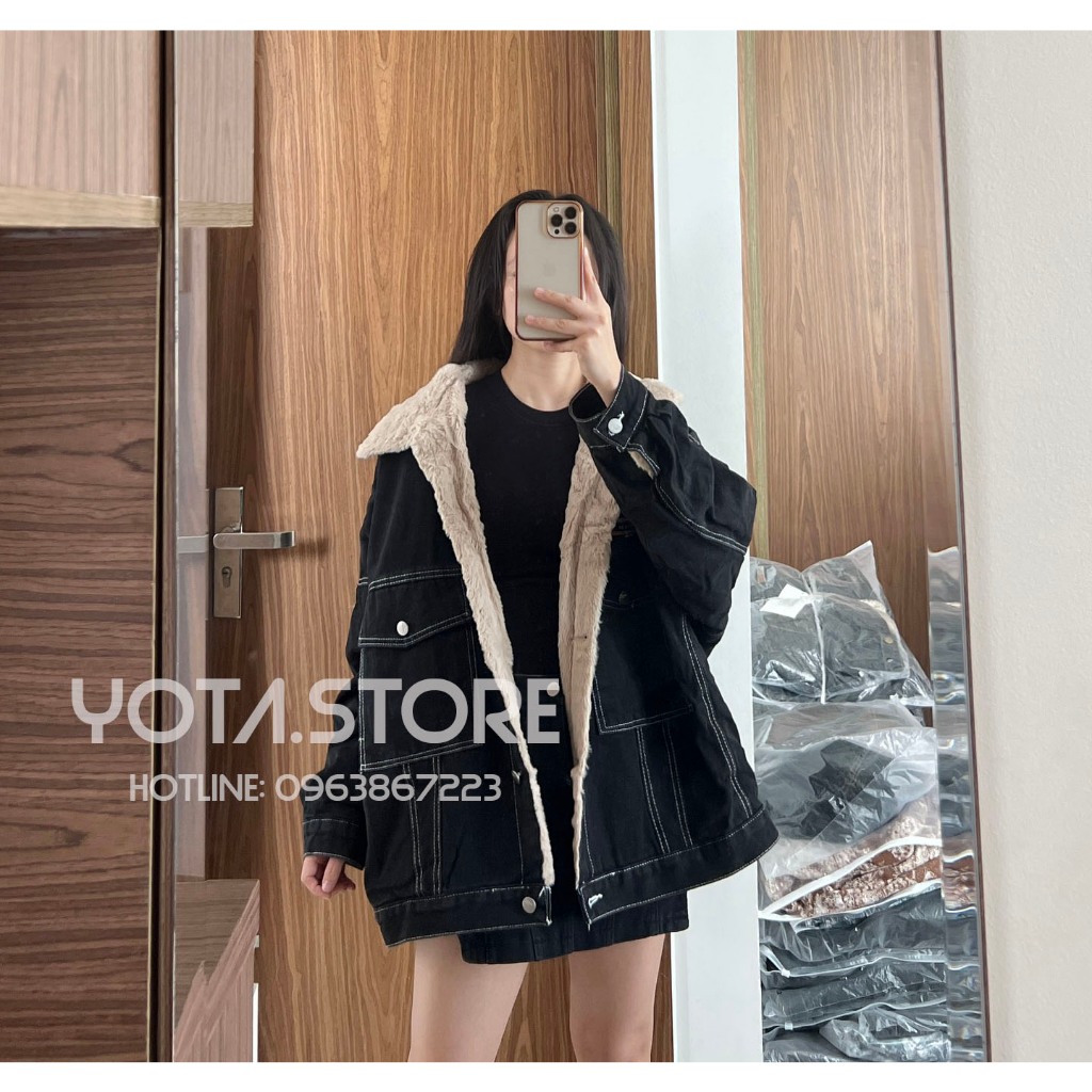 Áo khoác jeans lót lông - G119