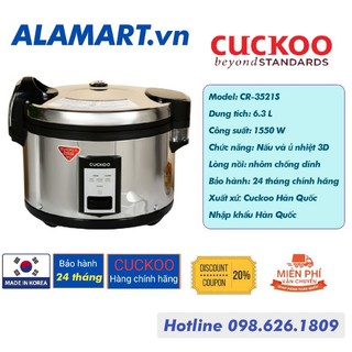 NỒI CƠM ĐIỆN 6,3 LÍT INOX CUCKOO CR-3521S Nhập khẩu Hàn Quốc
