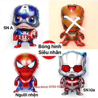 Bóng hình Siêu nhân, Người Nhện size lớn trang trí sinh nhật bé trai