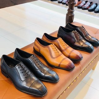 Giày da nam đế phíp gỗ cao cấp him shoes form chuẩn oxfords sang trọng - mã cs03