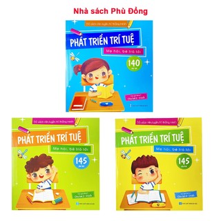 Sách - bộ 3 cuốn - 145 câu hỏi phát triển trí tuệ - mẹ hỏi, bé trả lời