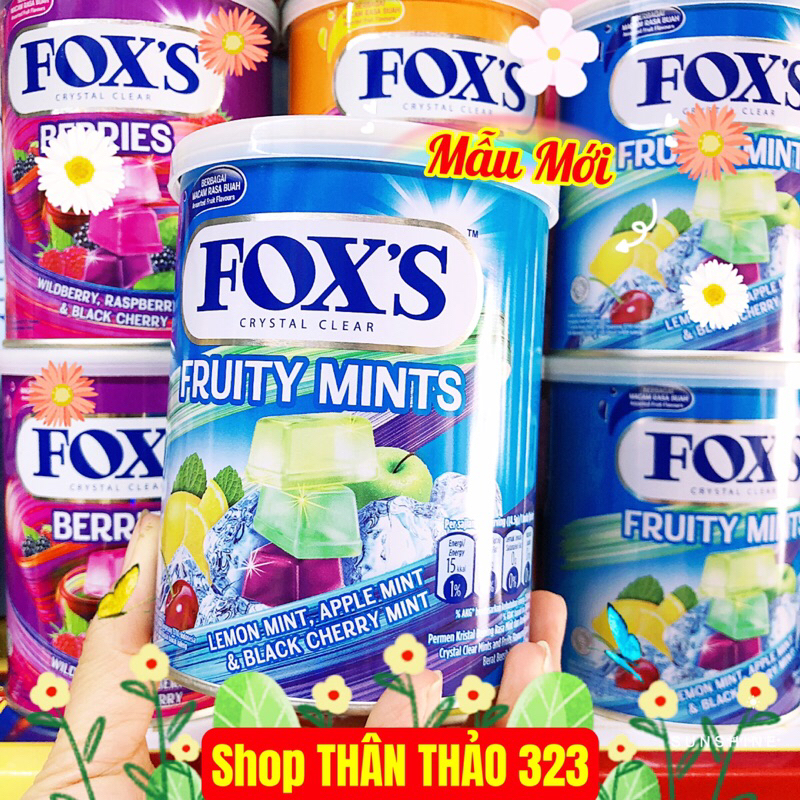 Kẹo Trái Cây Fox's Fruits, Berries,Fruity Mint
