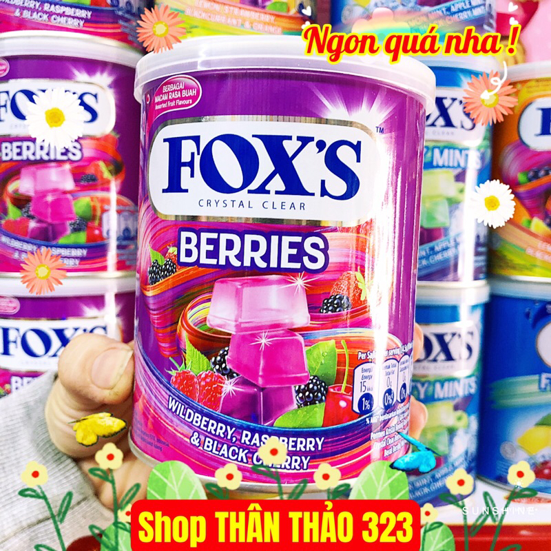 Kẹo Trái Cây Fox's Fruits, Berries,Fruity Mint