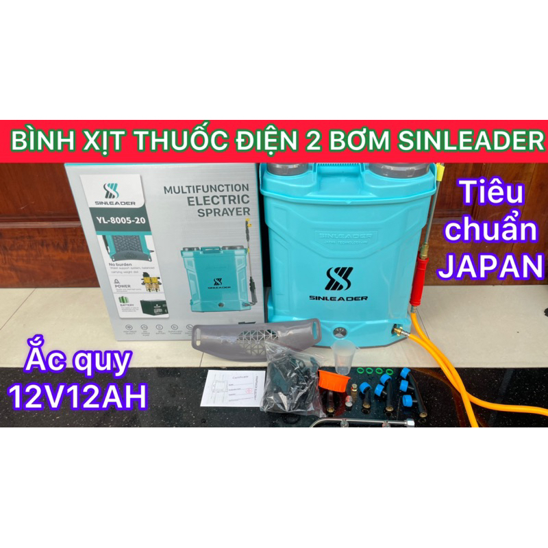 Bình xịt điện 2 bơm Sinleader
