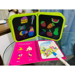 Combo Sổ vẽ vải xoá được cho bé kèm tranh tô màu tập vẽ kèm Bút màu