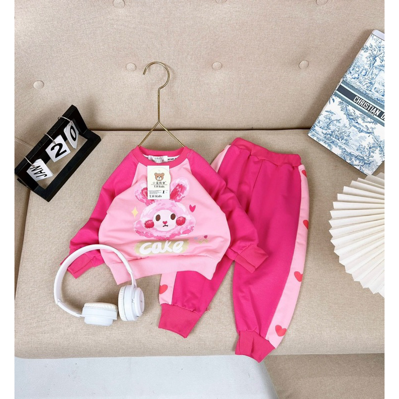 Bộ thỏ CAKE phối tay bé gái
